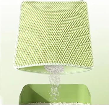 Eva Cat Sand Mat, Anti-Slip, Waterproof, Mildew Resistant, Odor Resistant, Easy to Clean, Massage, Trash Can Mat, Cat Sand, Toilet Locker, Cat Mat, Non-Mess, Green-M
