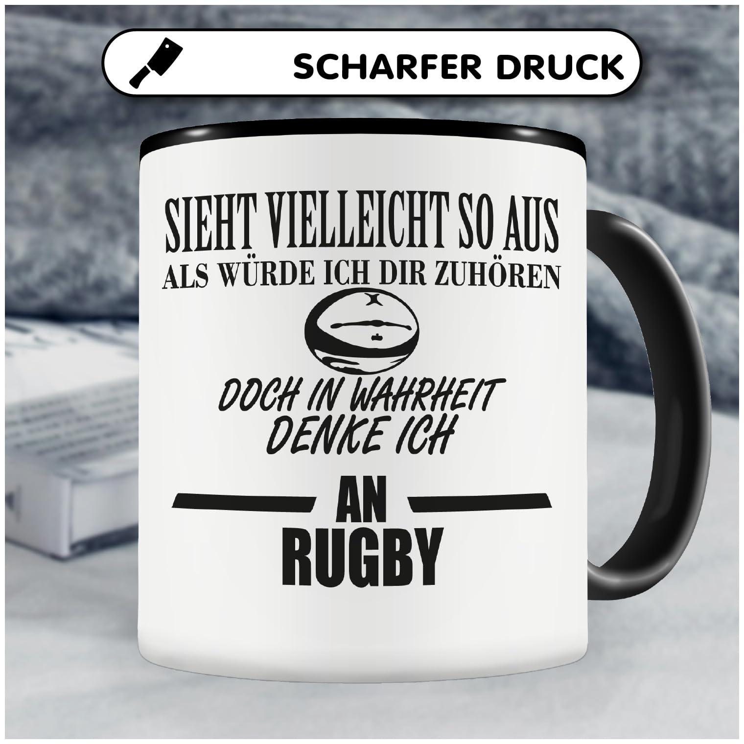 Samunshi® „Ich Denke An Computer“ Tasse – 300 Ml, Schwarz/schwarz, Spülmaschinengeeignet