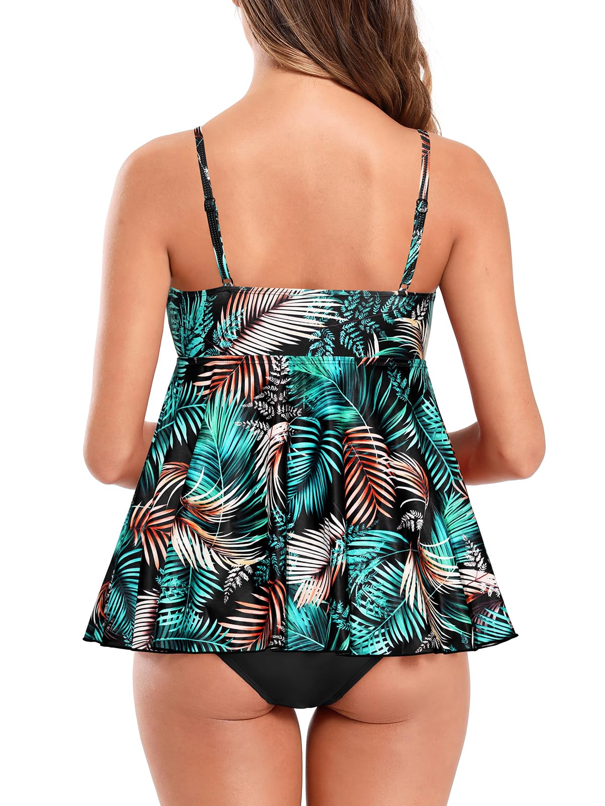 SHEKINI Premaman Costume da Bagno Donna Due Pezzi Elegante Ruched maternità Tracolla Regolabile Controllo Addominale Bikini Incinta Tankini Due Pezzi Triangolo Bikini Fondo
