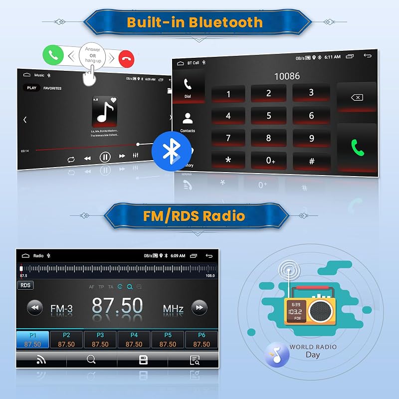 Inefala 9" Android 15 CarPlay Autórádió BMW 1-es E81-E88 2008-2012 GPS WiFi