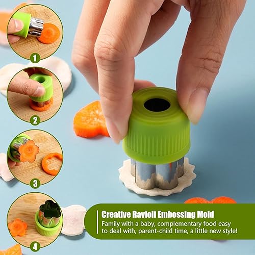 Miniatura 3 de Juego de 6 piezas de moldes para cortar verduras, mini cortadores de galletas, moldes para hornear galletas de frutas y pastelería