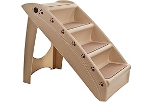 Safe & Comfy Cat Stairs for Easy Bed Access: PETMAKER's 4-Step Pet...