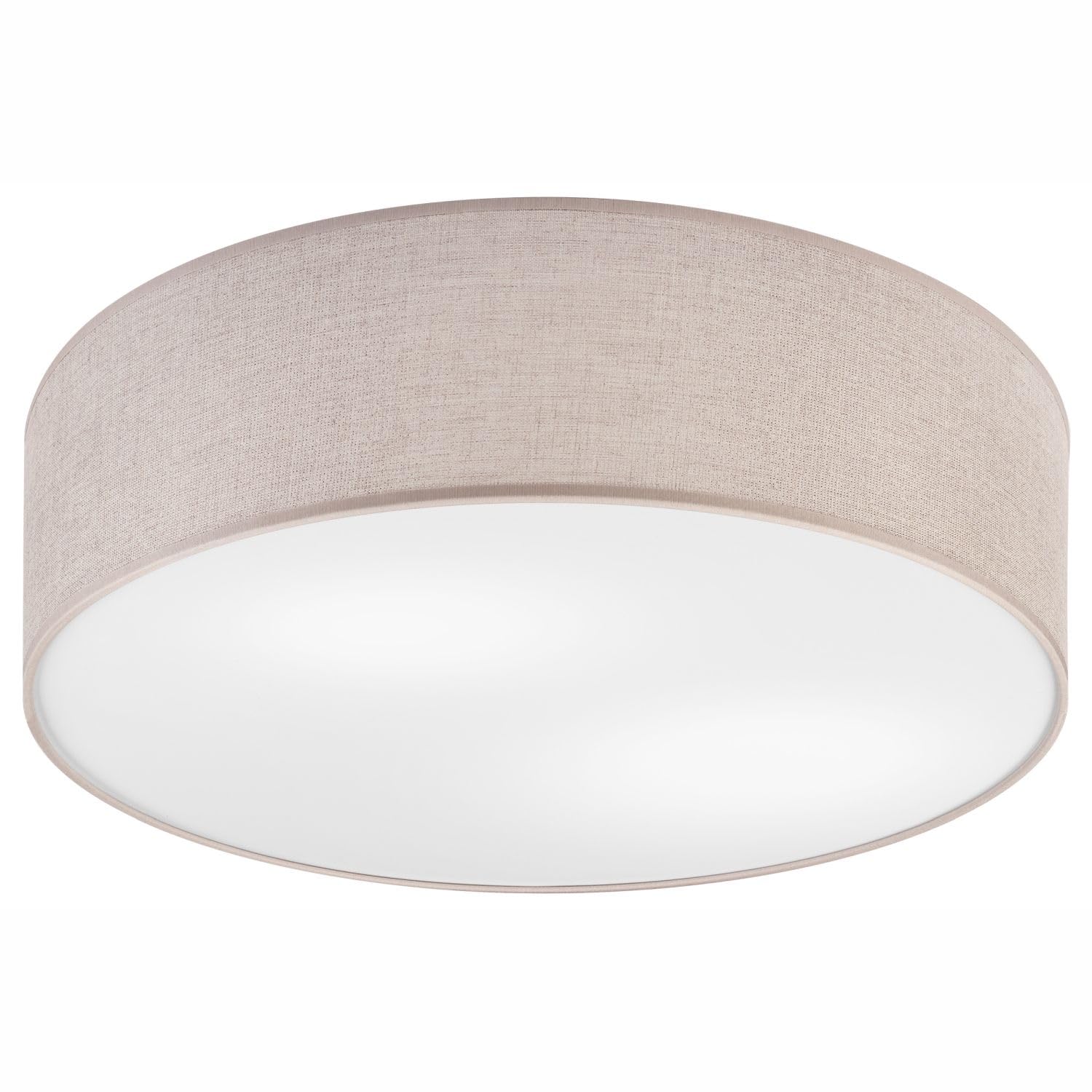 Licht-Erlebnisse Deckenleuchte rund Ø 45 cm für 2x E27 Stoffschirm blendarm wohnlich Modern Deckenlampe Wohnzimmer Schlafzimmer Flur Beleuchtung