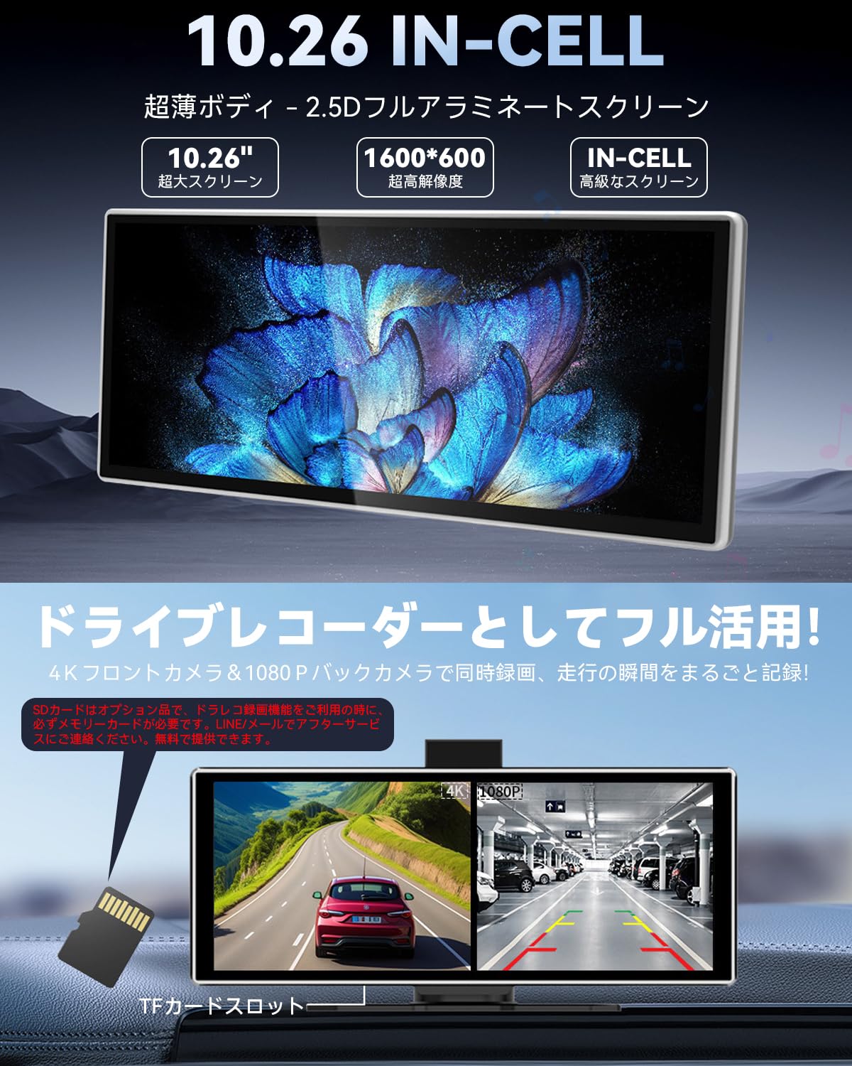 Amazon.co.jp: ナビ・Carplay・ドラレコ・カーオーディオの1台4役