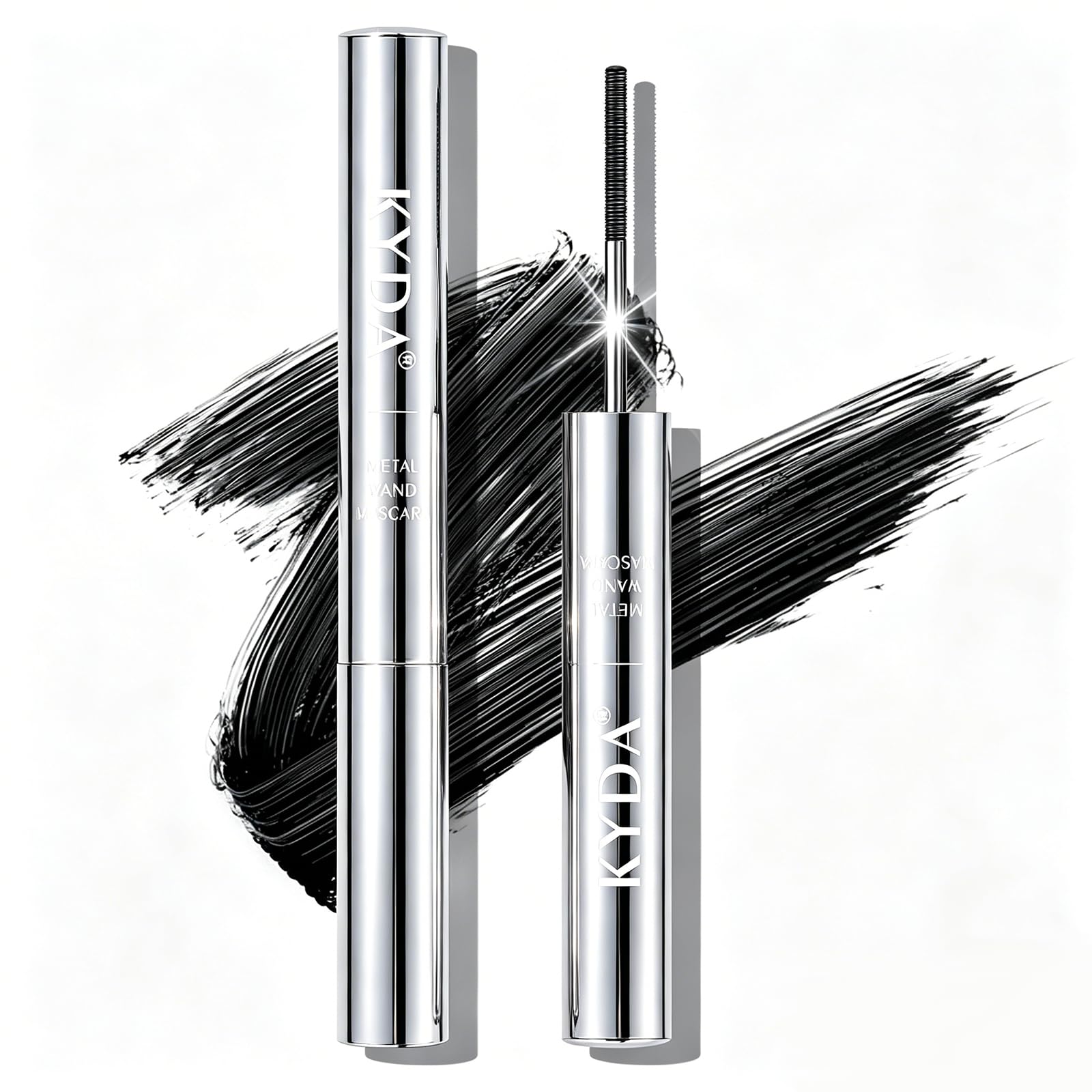 Black Metal Wand Mascara, Iron Wand for Natural Length Curling Lash