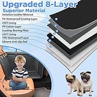 Vista 6 de Back Seat Extender for Dogs, Waterproof Dog Car Seat Cover for Back Seat with Hard Bottom, 2026 Upgraded Material, Anti Scratch, Safer, Easy to Use