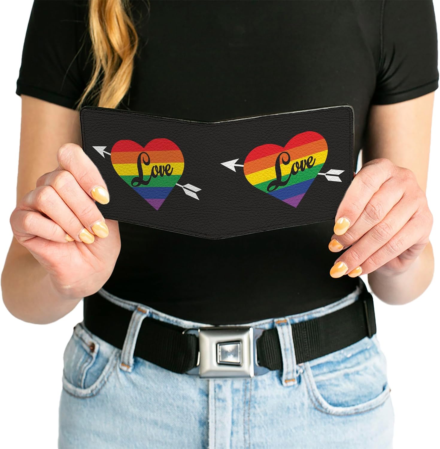 Buckle-Down Men's Bifold Wallet Pride, 4.0" x 3.5"