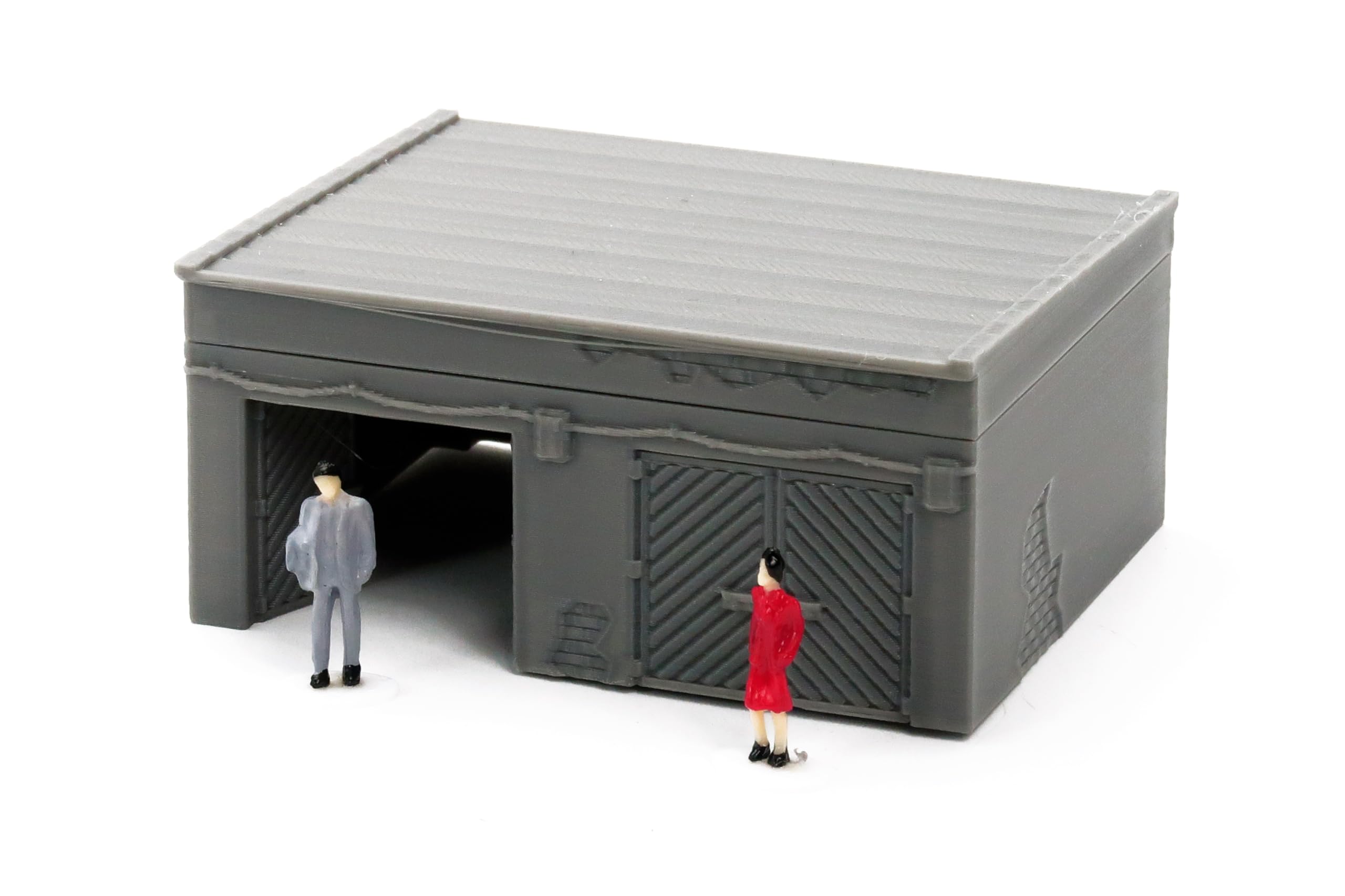 Kleine DDR-Garage – 3D-gedrucktes Modelleisenbahngebäude im Maßstab HO. Epoche III und höher.