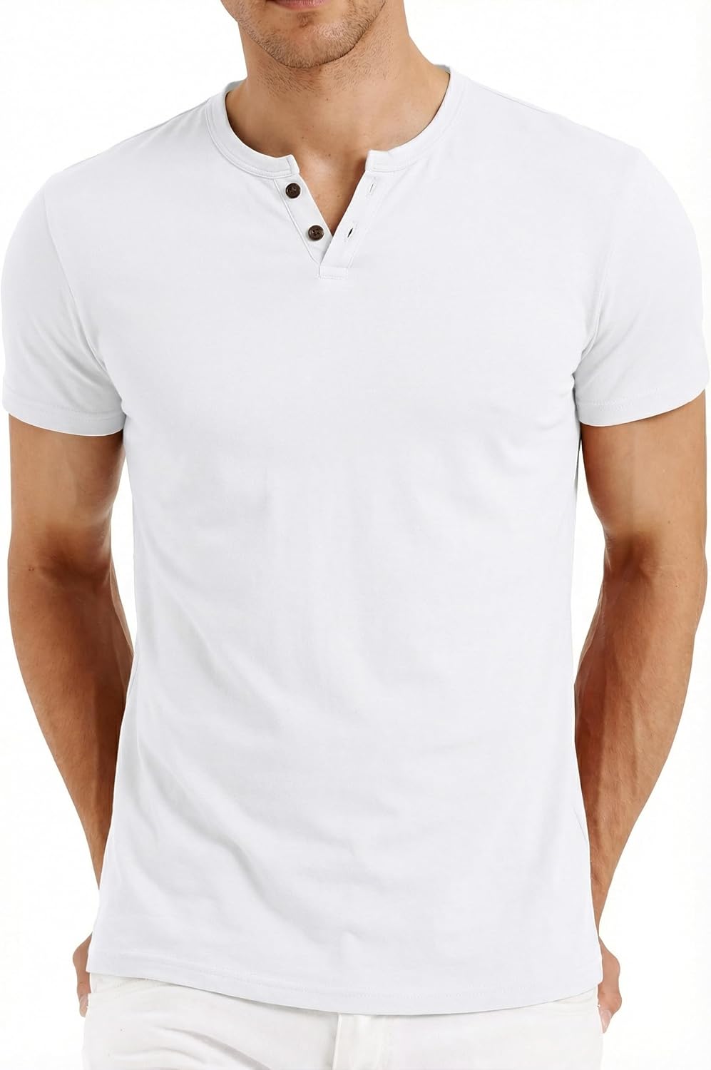 Men's Casual Slim Fit Basic Henley Short/Long Sleeve Fashion T-Shirt