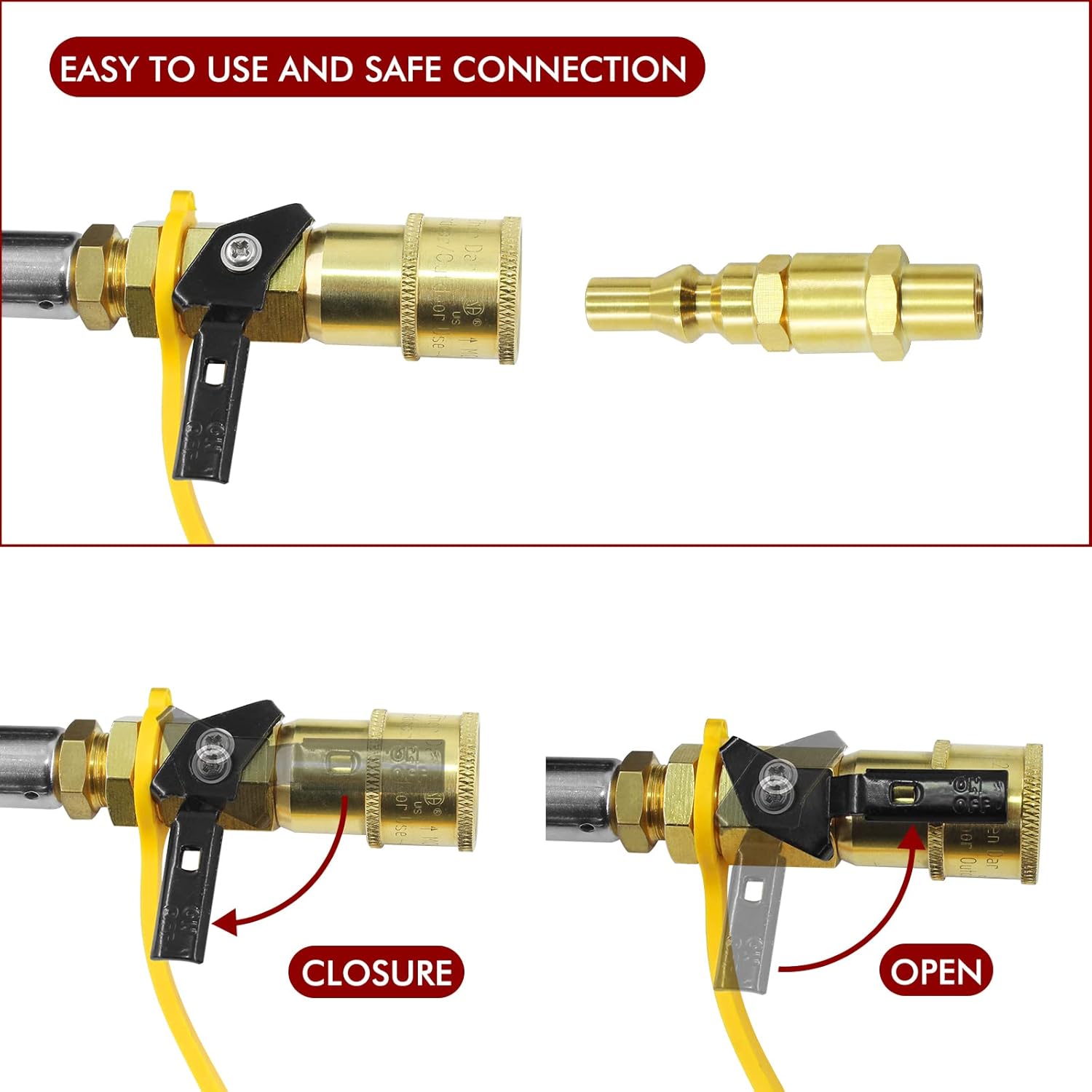 MENSI 12 Feet RV Shut-off Quick Connect Disconnect Propane Hose Conversion Kit for Weber Q Series, Weber Traveller Grill