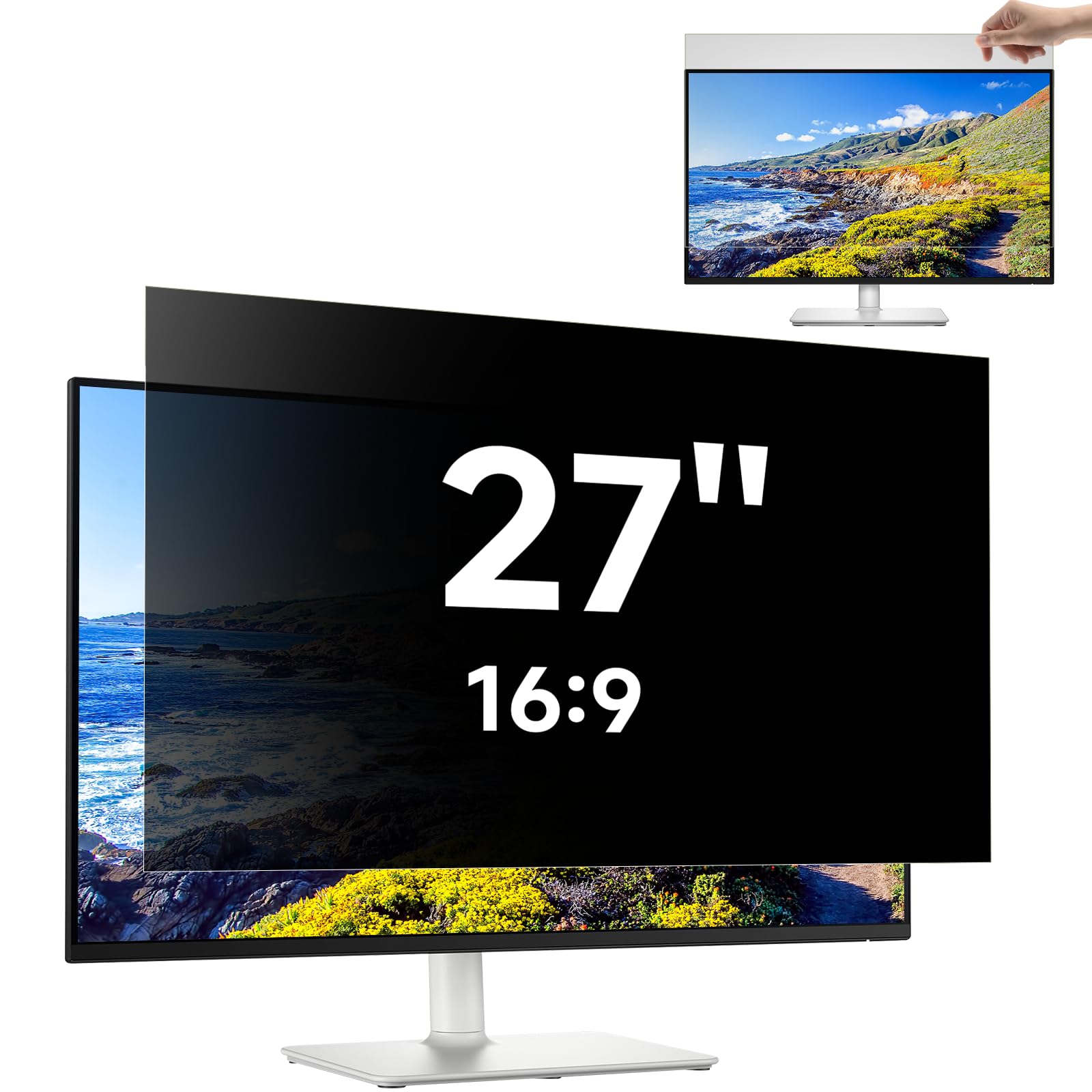 Mamol Filtro de Privacidad 27 Pulgadas 16:9, Filtros de Pantalla Compatible con HP/DELL/Acer/Lenovo/Thinkpad/Samsung/Envy/Xps, Anti Luz Azul Privacy de Protector Pantalla para 27 Pulgadas Escritorio