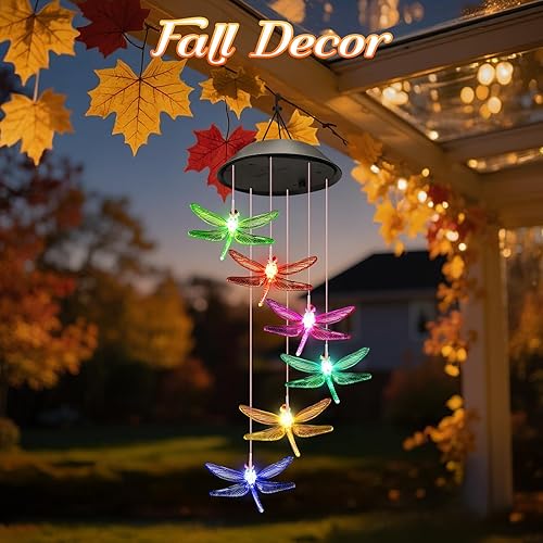 Miniatura 2 de Regalos de cumpleaños para mamá, abuela, esposa, Winzwon luces solares para exteriores, campanillas de viento para jardín exterior, patio, porche,