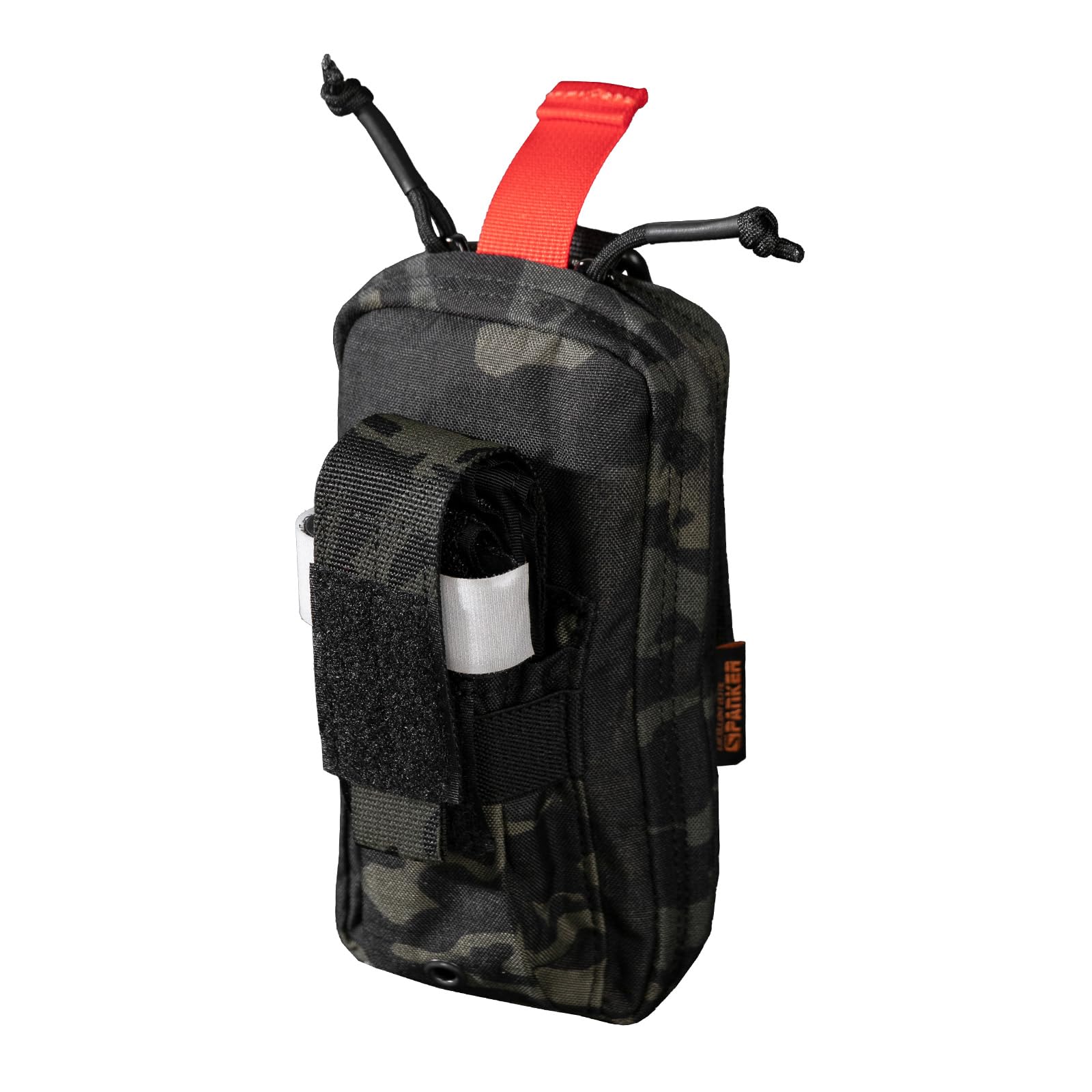 EXCELLENT ELITE SPANKER Sac de premiers secours Molle Petite pochette tactique IFAK Pochette médicale pour garrot Pochette de survie militaire (Camouflage Noir)