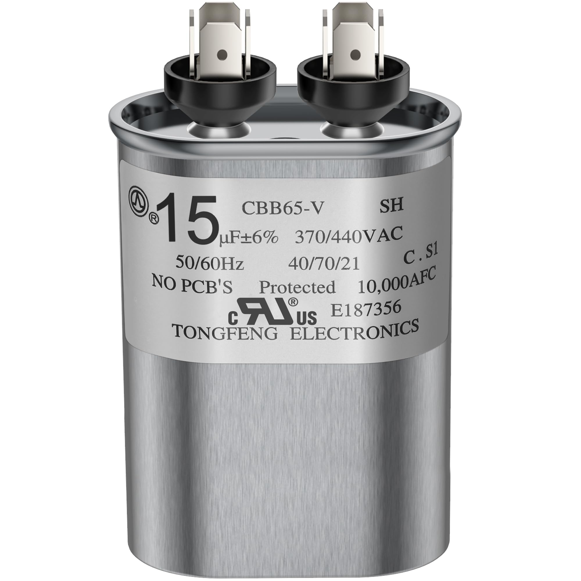 Photo 1 of 15 uF ±6% Capacitor, 15 MFD CBB65 Capacitor 370/440V AC for AC Motor Run