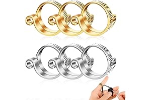 6 Pcs Crochet Tension Rings: Precise Silver & Gold Knitting Accessory
