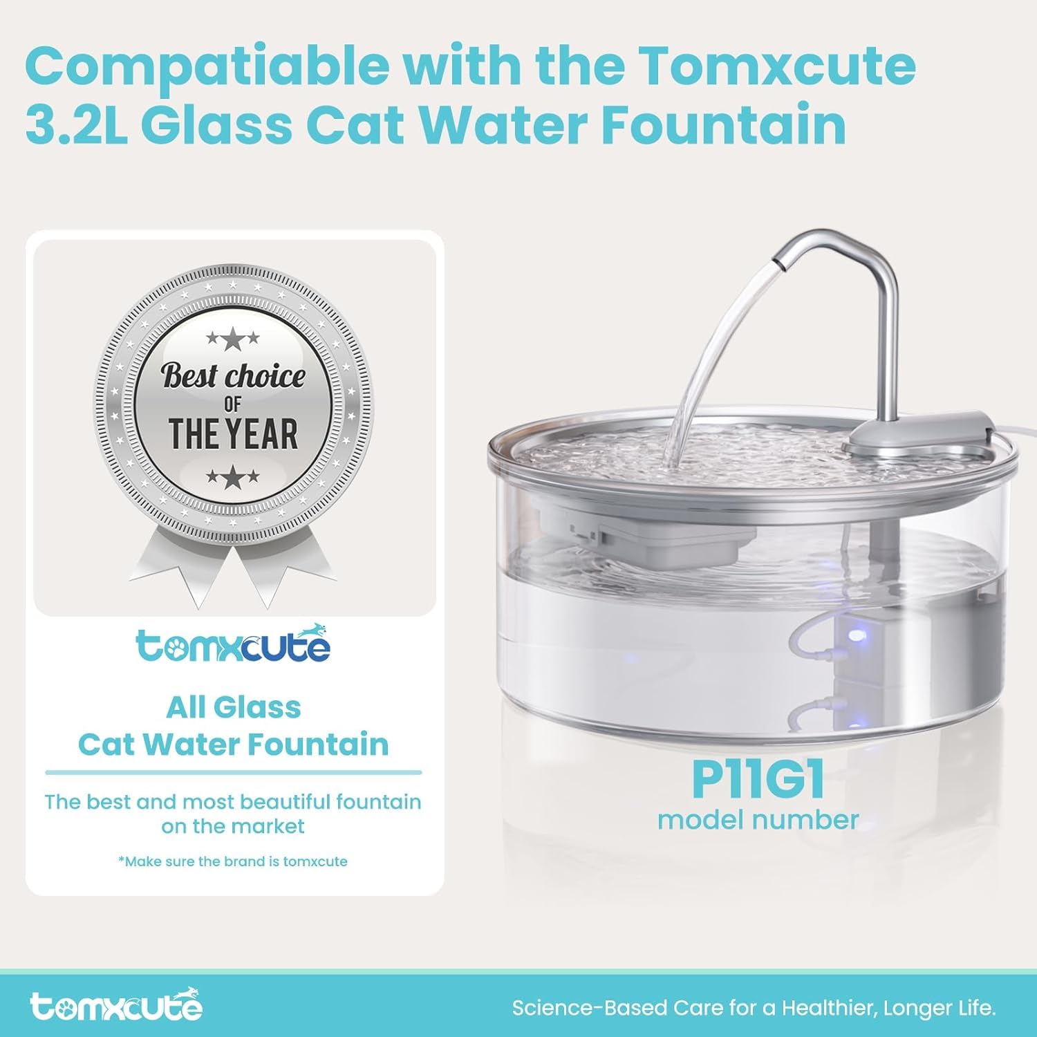 Tomxcute Fontanna dla kotów, zestaw filtrów, 10 filtrów + 2 gąbki do fontanny dla kotów 3,2 l