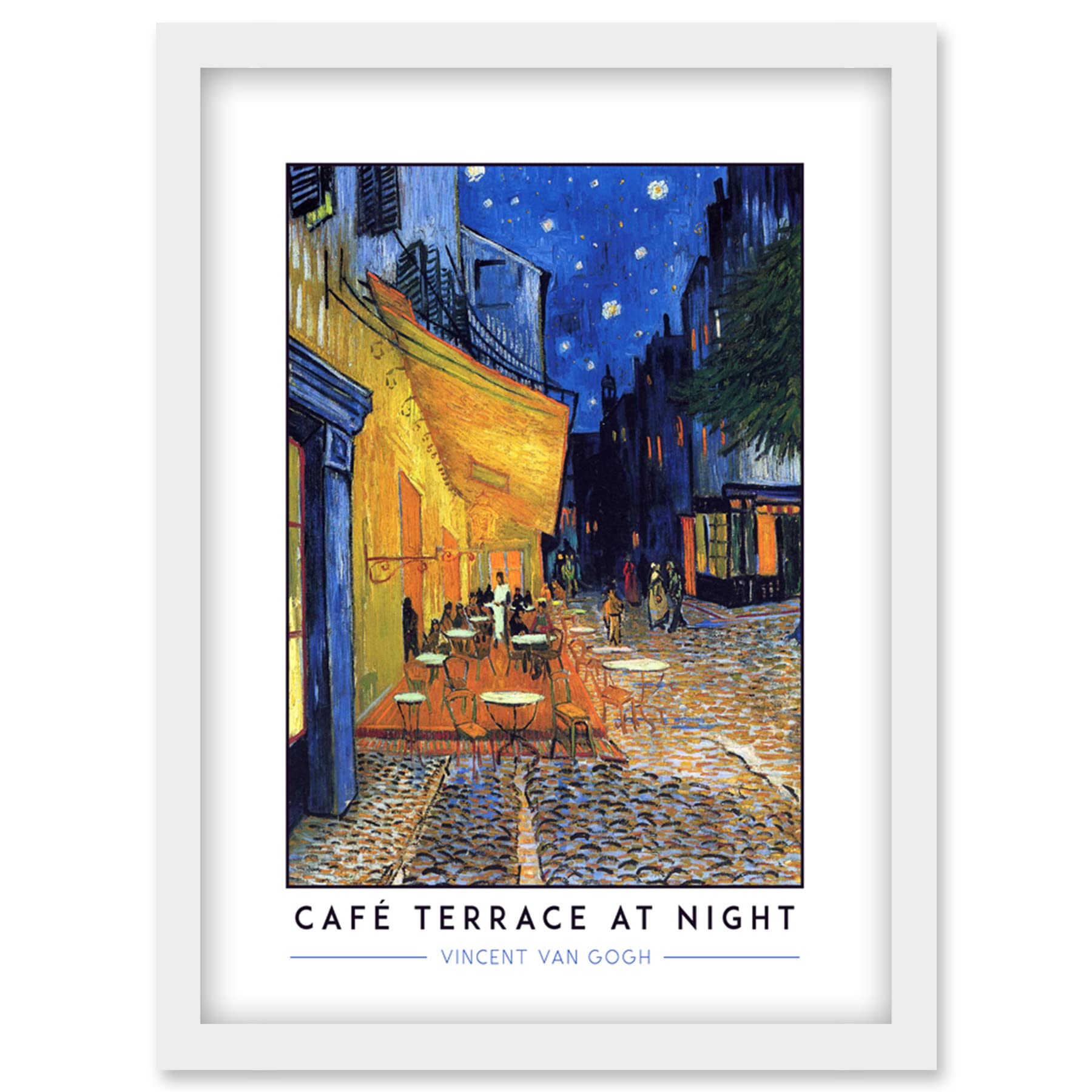 Café Terrace At Night Print - Vincent Van Gogh Post-Impressionist Artwork - Framed Wall Art - Artery8