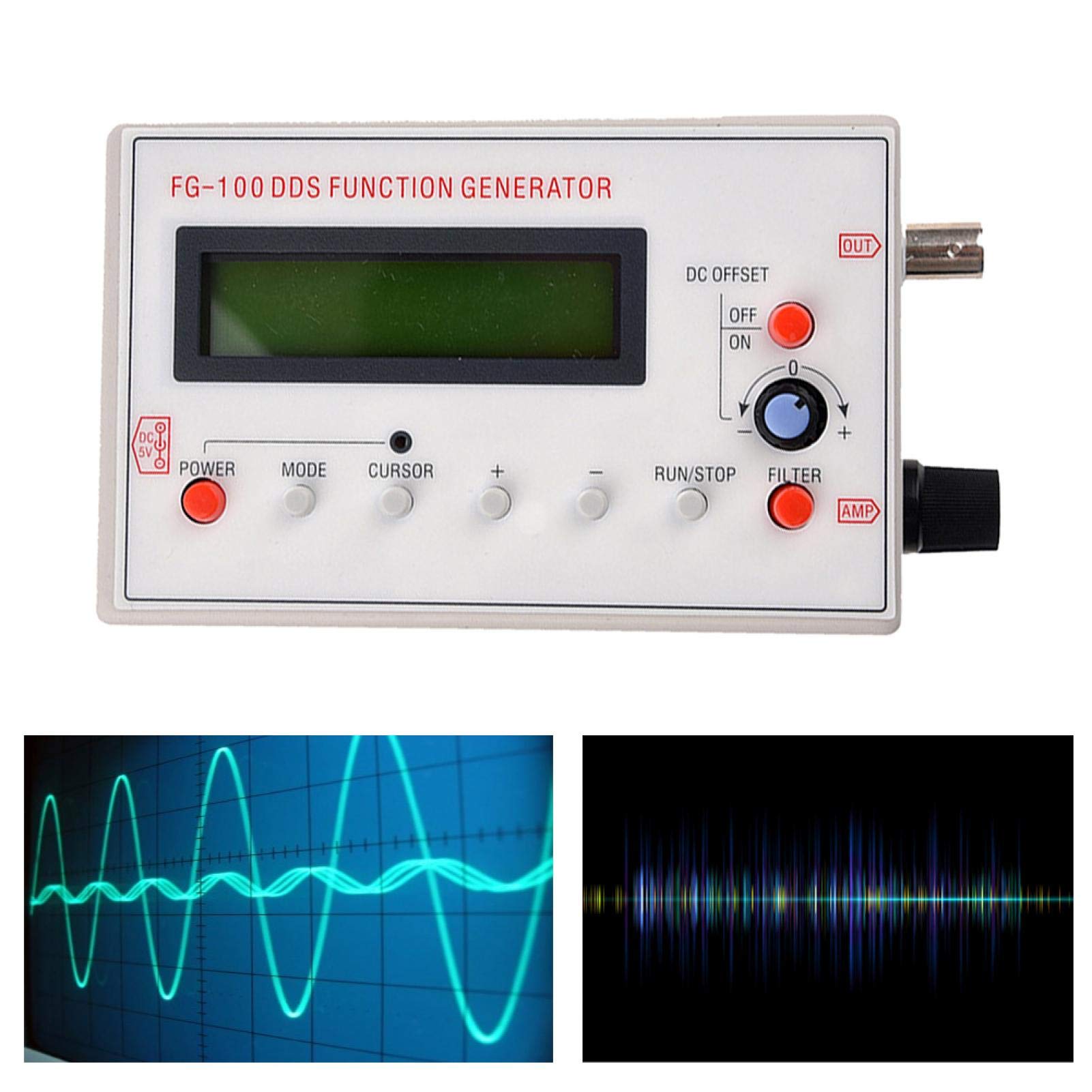 Buy FG100 DDS Function Signal Generator, 1HZ500KHZ Low Frequency