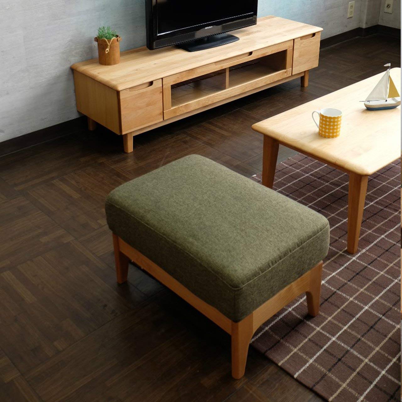 Amazon｜ISSEIKI オットマン 幅60㎝ グリーン 木製 ERIS SOFA OTTOMAN