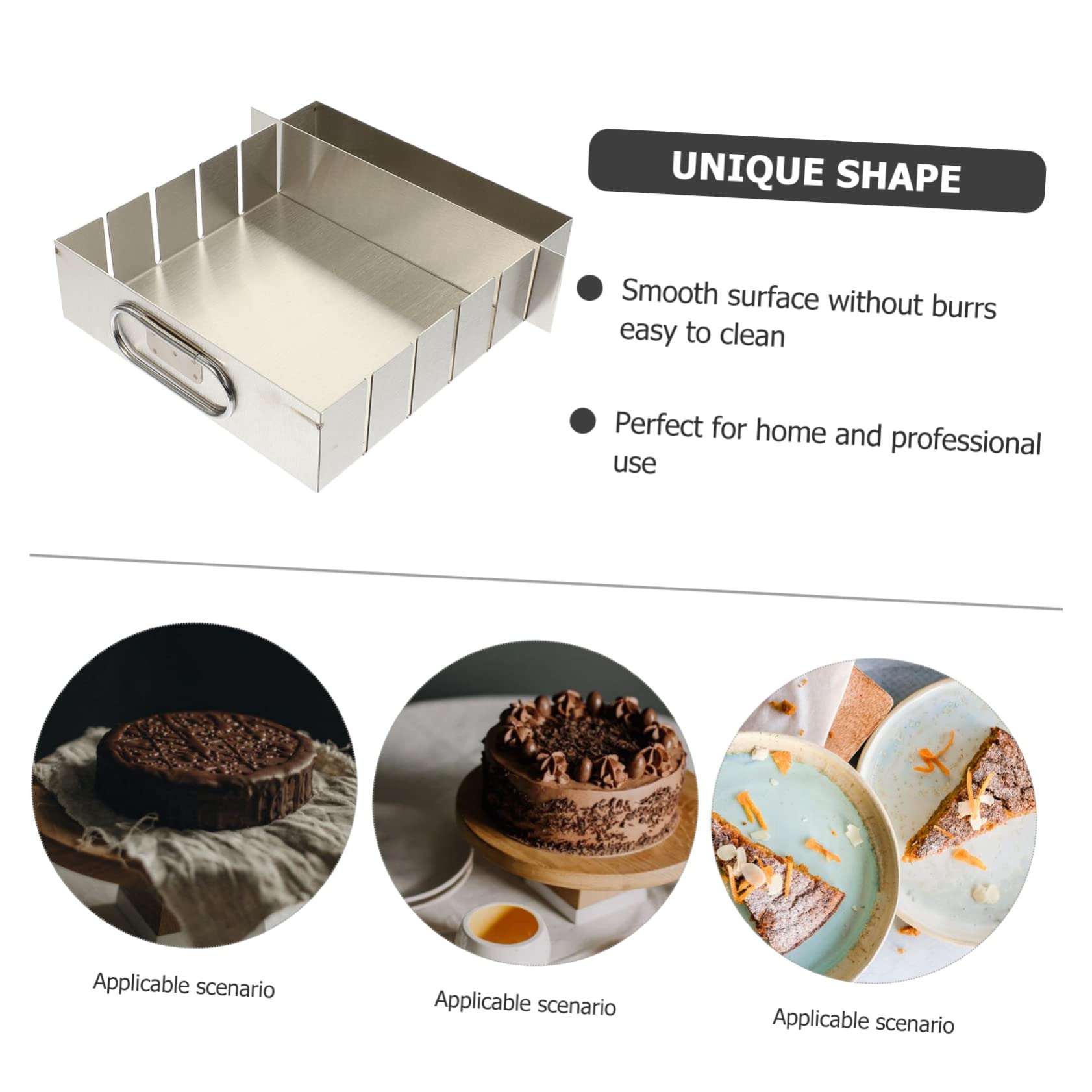 Moule à Nougat Facile à Démouler sans Bavures en Acier Inoxydable Argenté Professionnel pour Confiserie et Boulangerie