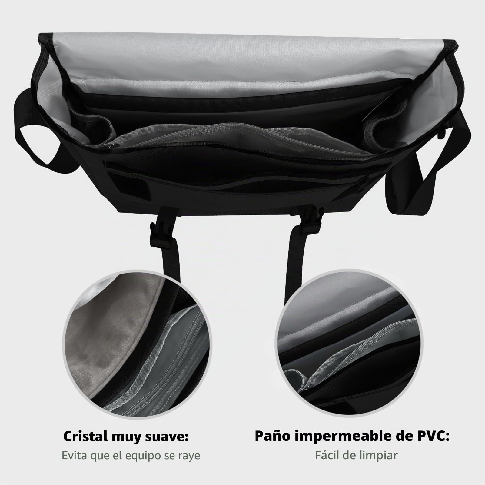 SIMTOP Bolso Bandolera Para Hombre,Bolso de Estudiante Con Correa Acolchada Para el Hombro,Para el Trabajo, la Escuela,la Oficina al Aire libre,la Universidad,los Viajes Diarios