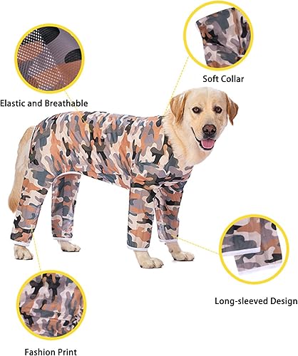 Miniatura 2 de Pijama para perros grandes, overol para perros que evita que se caiga el pelo, ropa para perros de cuatro patas, traje de recuperación quirúrgica,