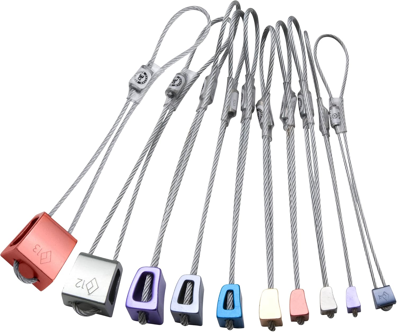 BLACK DIAMOND Classic Stopper Set | Durable Aluminum Nuts | Color-Coded | Essential Passive Protection for Trad Rock Climbing