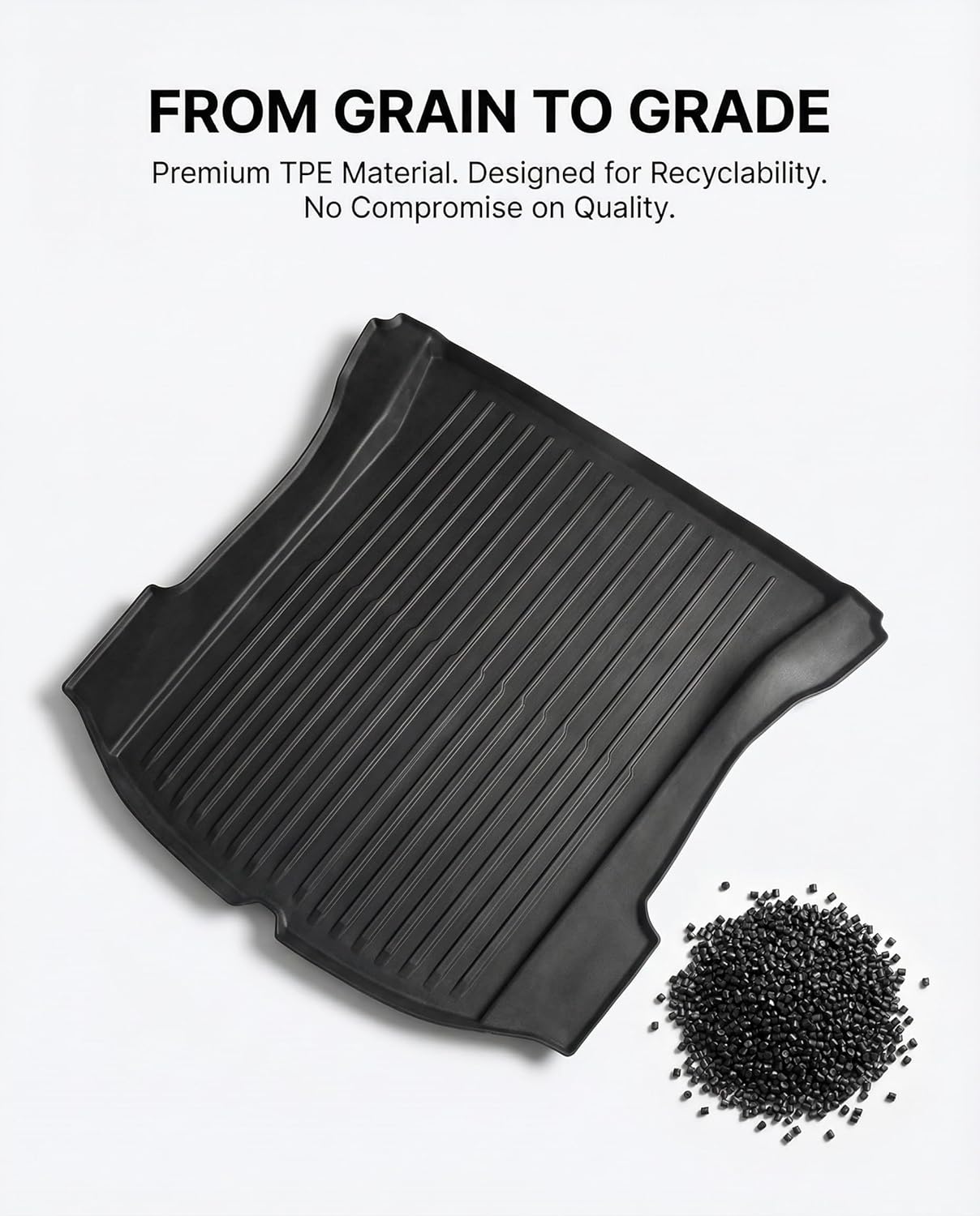 All Weather Cargo Liners for Tesla Model 3 Highland 2024/2025/2026 Accessories Trunk Mats,Frunk Rear Trunk Tray Mats