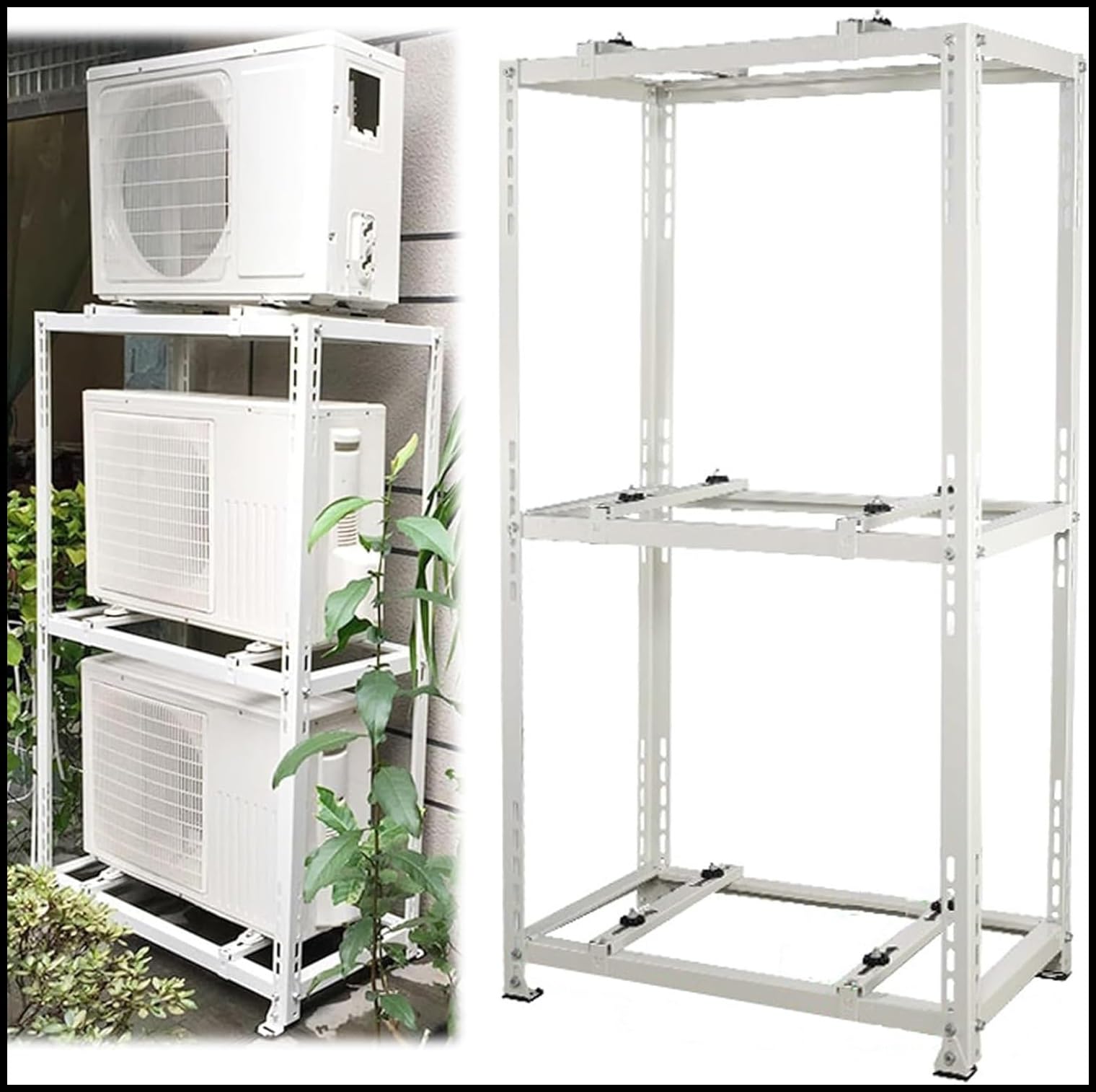 Robuste Wandhalterung für Klimaanlagen – geeignet für Dual-System-Split-Klimaanlagen und Wärmepumpen – Geräuschdämpfungsset sorgt für sichere Installation und verbessert die Lichteffekte.