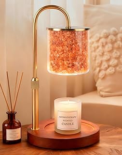 ARVIDSSON Candle Warmer Lamp with Himalayan Pink Salt, Timer & Dimmable ...