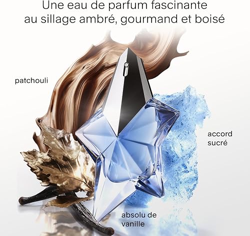 Mugler Angel Eau de Parfum, Iconic Ambery Gourmand Perfume for Women with Bergamot, Praline, Patchouli, Vanilla, Refillable Star Bottle, Bold Sensual Fragrance, (Full Size, Refill or Gift set) - 2