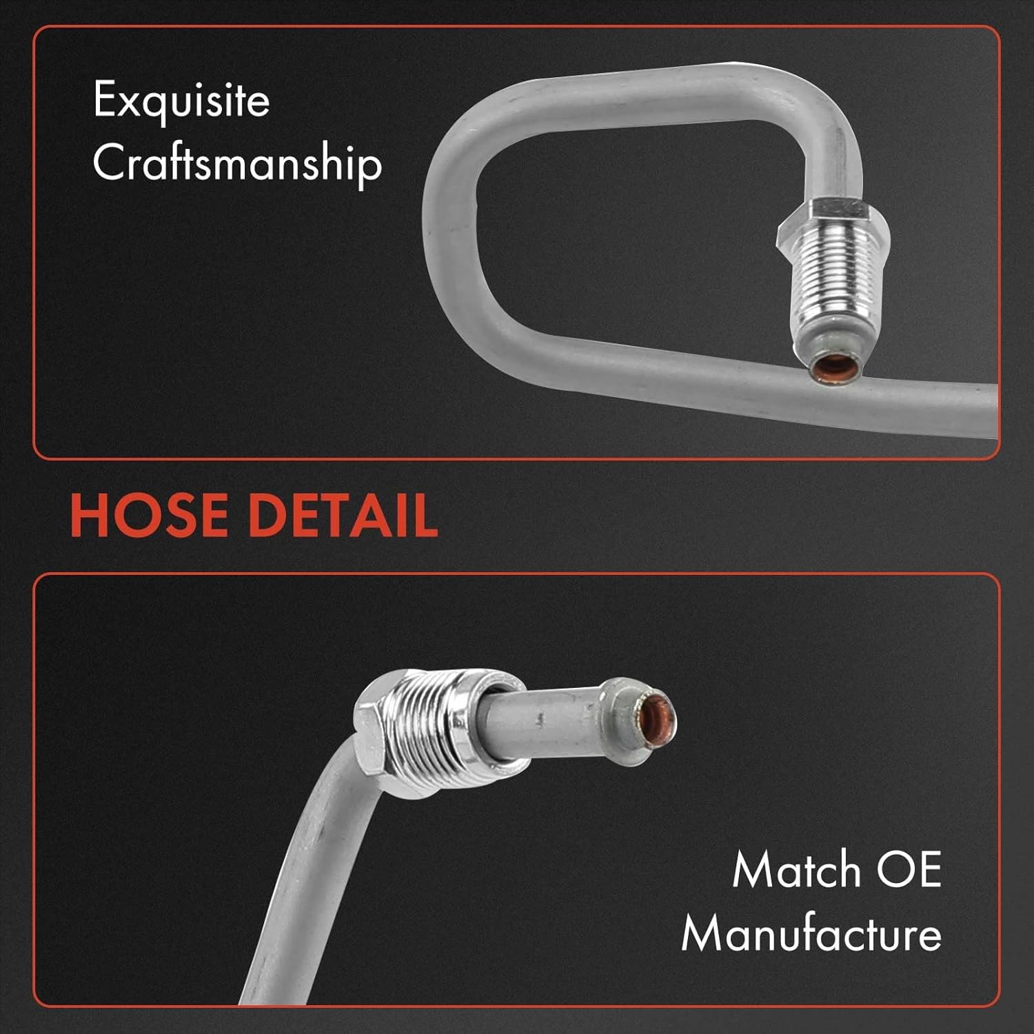 A-Premium Power Steering Pressure Hose Line Assembly Compatible with Dodge Grand Caravan 1997-2000 & Chrysler Town & Country 1997-2000 & Plymouth Grand Voyager 1997, 3.8L, Pump to Gear/Rack