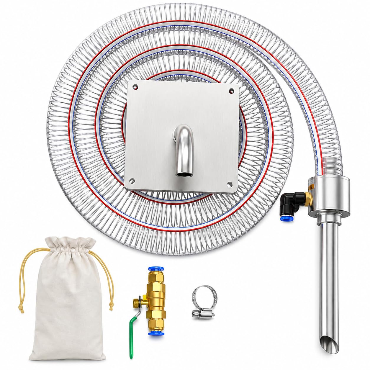 Alimentador de vacío neumático, máquina de succión de acero inoxidable con