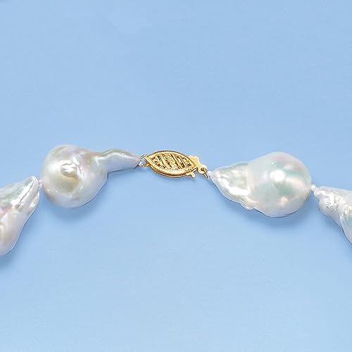 Miniatura 4 de Ross-Simons 12-15mm Cultured Baroque Pearl Necklace With 14kt Yellow Gold