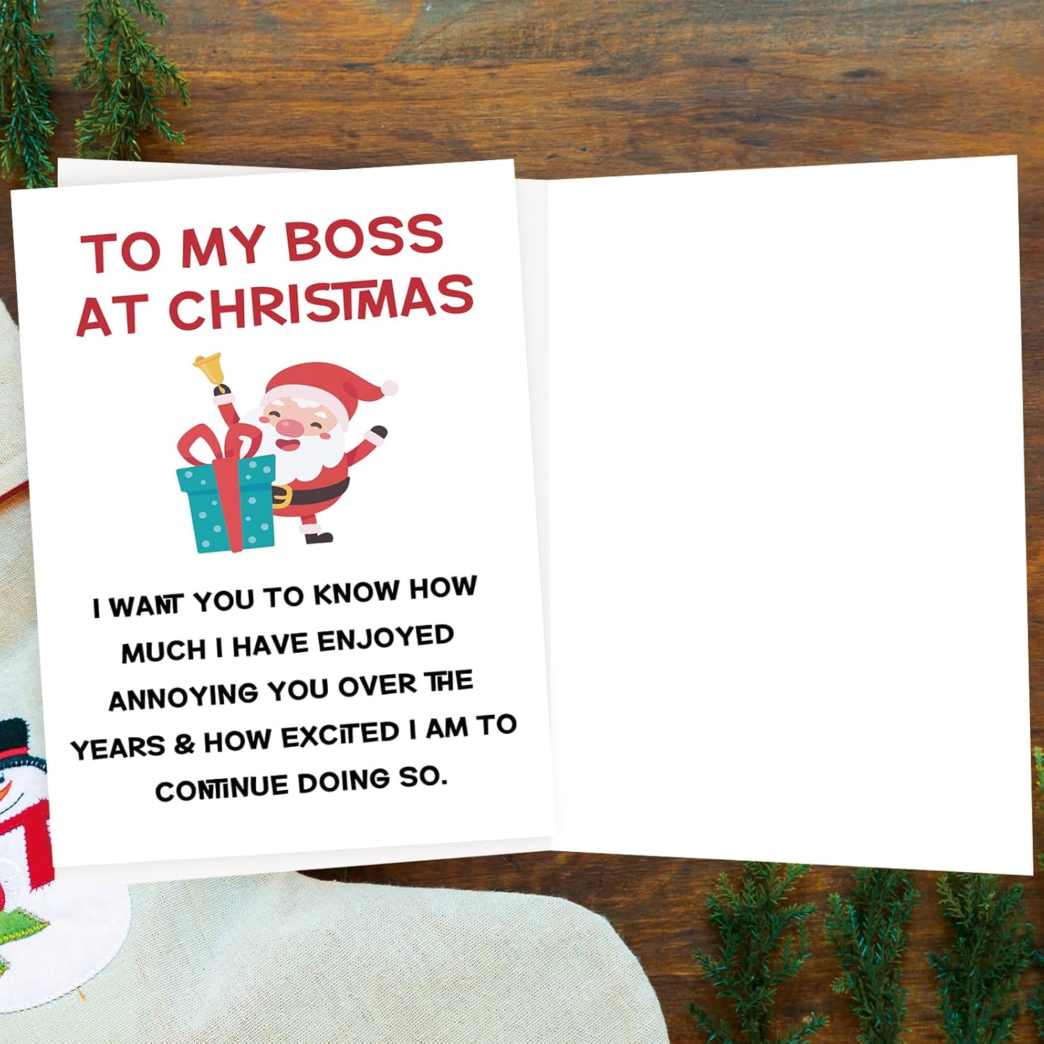 OJsensai Funny Boss Christmas Card & Gifts for Women Men?Merry Xmas Gifts Ideas for Boss Leader Manager from Group Us OJ 960