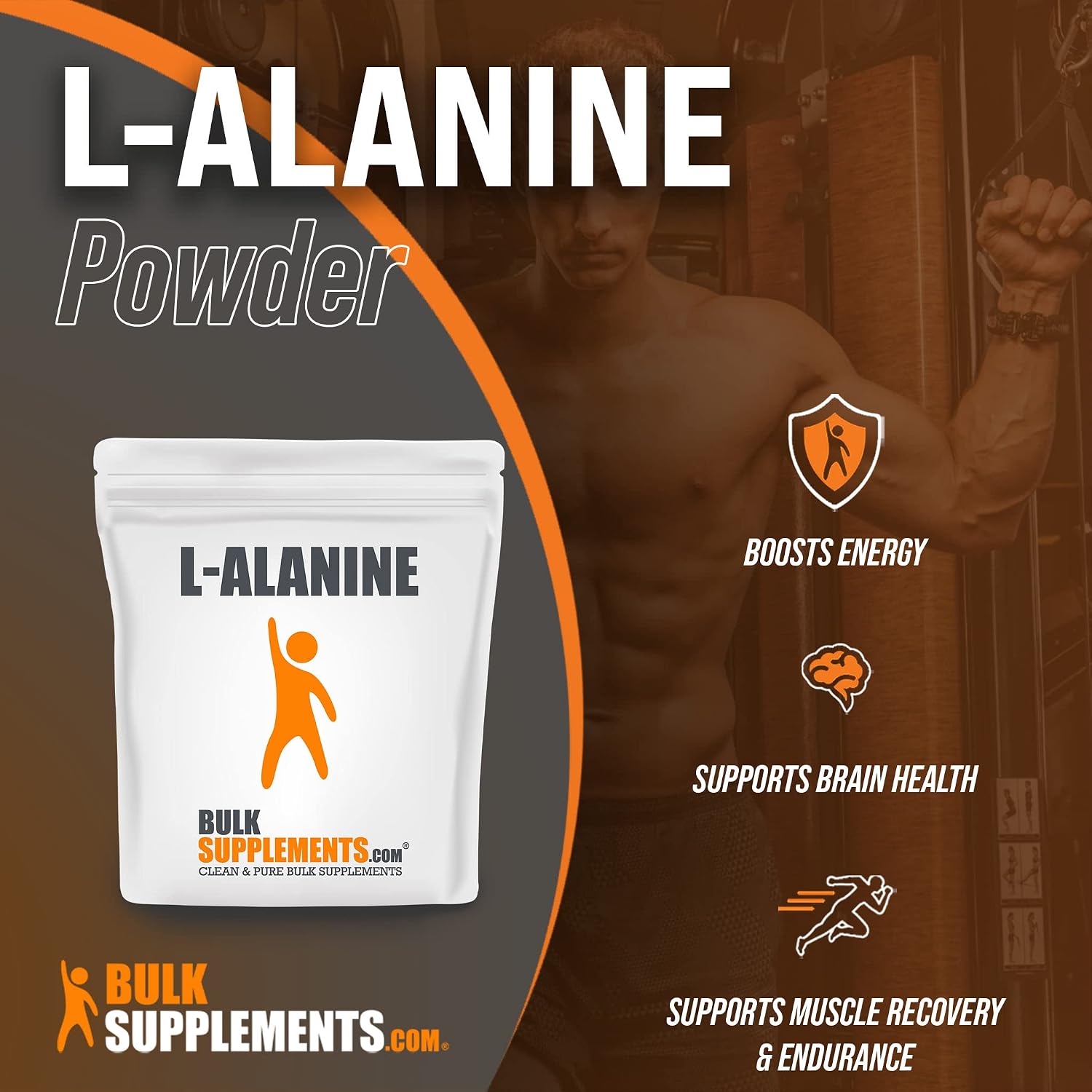 BulkSupplements.com L-Alanine Powder - Amino Acids Powder - Unflavored Pre Workout - Vegan Amino Acid Powder - Amino Acid Nutritional Supplements (250 Grams - 8.8 oz)