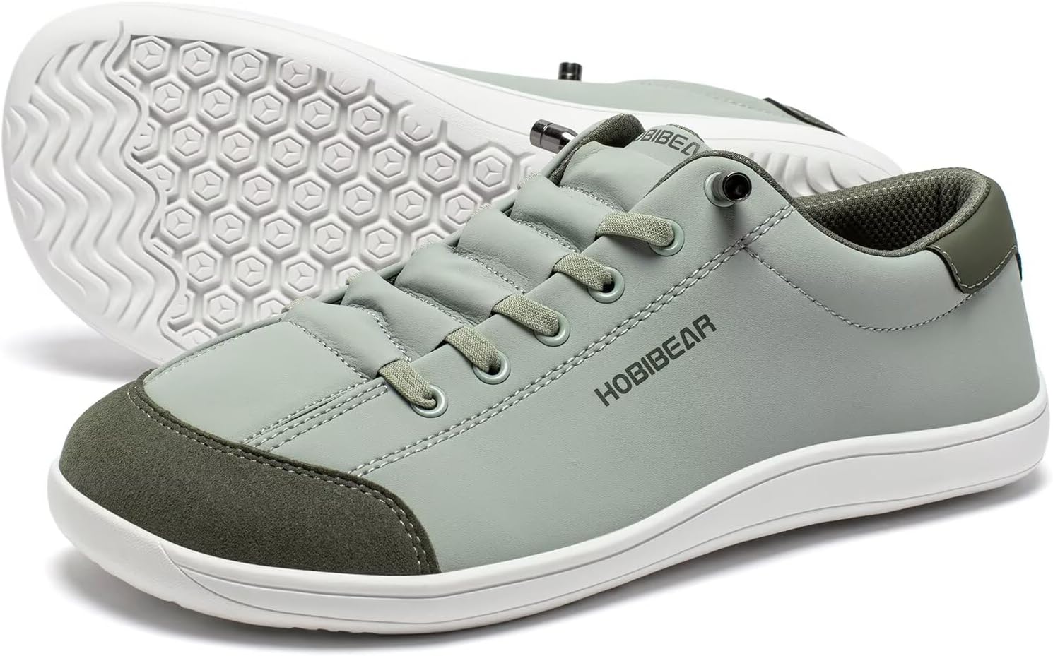 HOBIBEAR Leather Barefoot Shoes Lightweight Wide Toe Box Zero Drop Slip-on Shoes for Women - Image 2