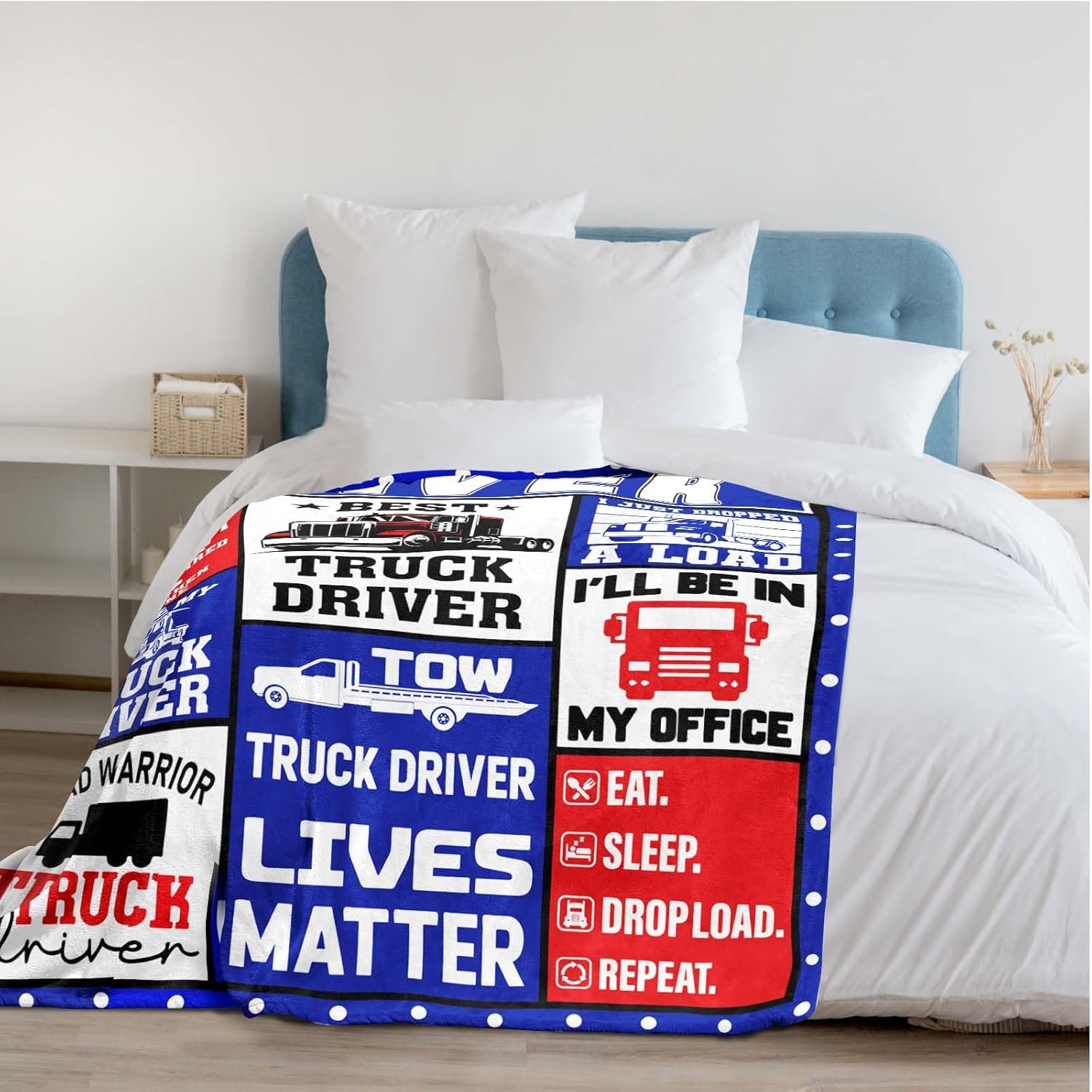 Truck Driver Gifts for Men, Truck Driver Appreciation Gifts, Cool Truckers Gifts for Men, Birthday Christmas Thanksgiving Gifts for Truck Driver, Truck Driver Blanket 50X60 - Image 4
