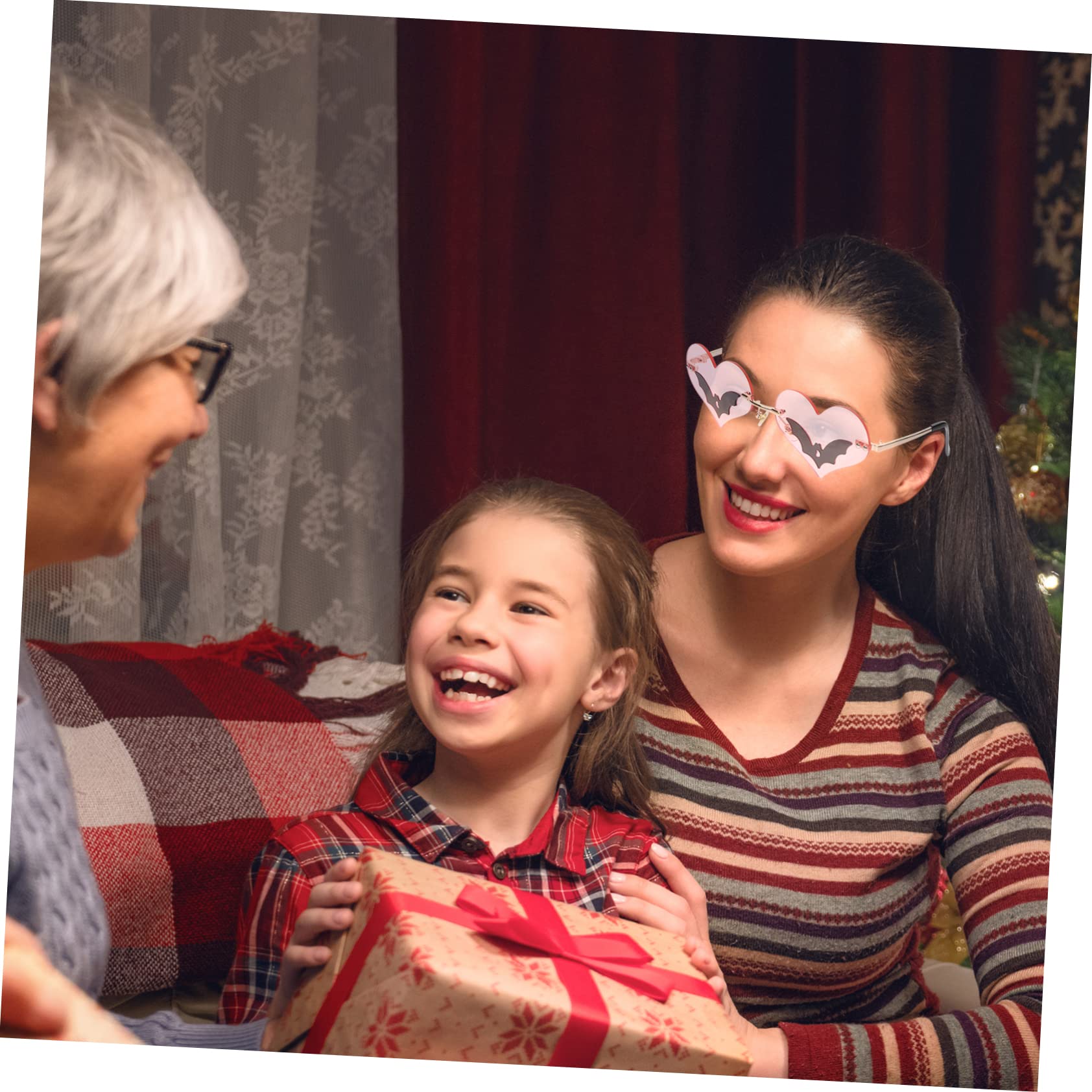 VANZACK Sunglasses Disco Party Eyeglasses Rimless Sunglasses for Teens Stylish Distinctive Glasses