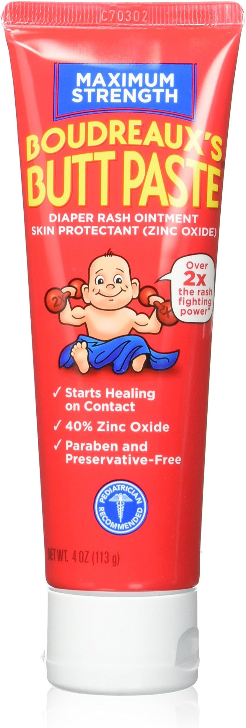 Boudreauxs Maximum Strength Butt Paste - 4 Oz (Pack of 2)