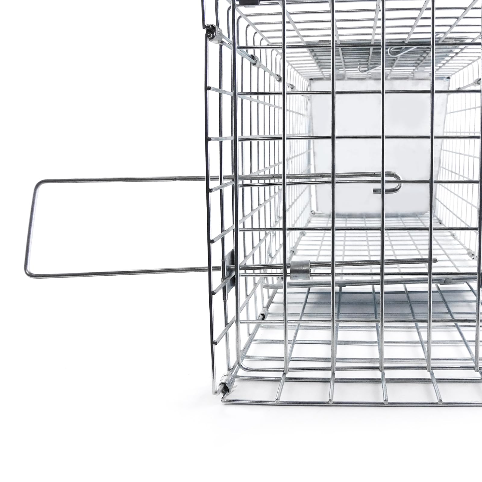 Piège de Capture Animaux 62x19x22 cm - Cage Trappe Pliable en Fil de Fer Galvanisé avec Poignée Piège - pour Ratons Laveurs, Martres et Chats - Installation Facile et sans Danger pour Animaux