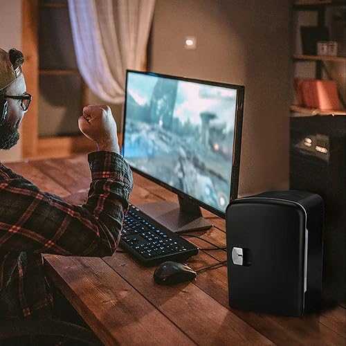 Miniatura 5 de PERSONAL CHILLER Mini refrigerador 4L 6 latas refrigerador portátil y calentador refrigeradores compactos (negro)