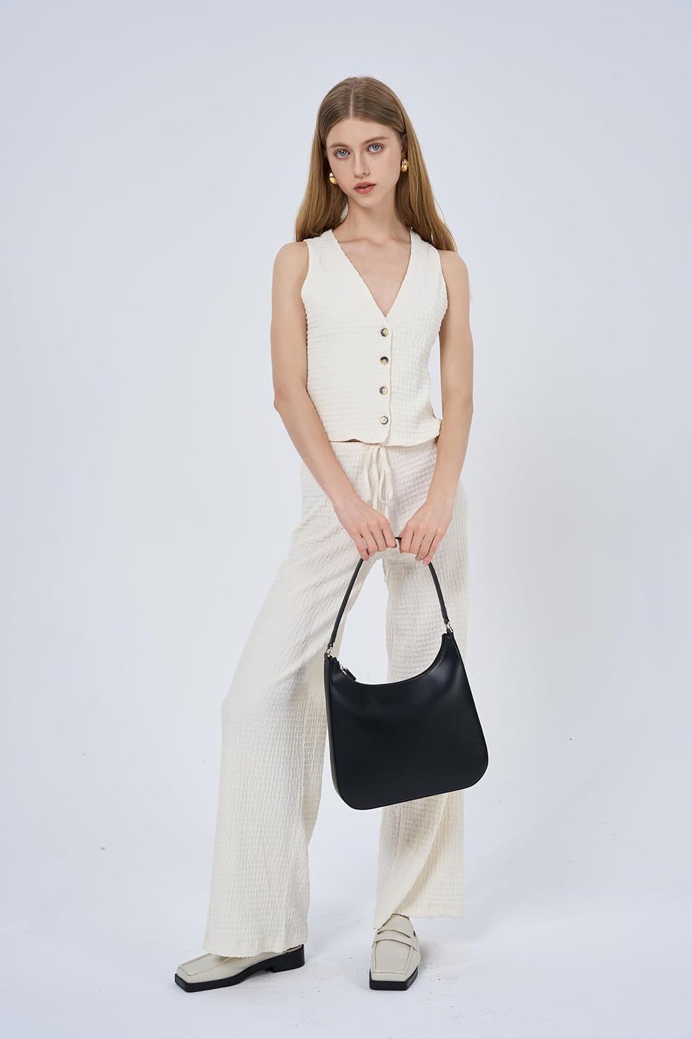 Trendy Purses for Women 2025 Designer Shoulder Bag Medium Crescent Bag Faux Leather Shoulder Purse - Image 3