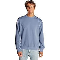 Calvin Klein Uomo Felpa Logo Tape Crew Neck Relaxed Fit, Blu (Tempest)
