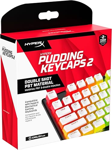 Miniatura 10 de HyperX Pudding Keycaps 2 - Juego completo de llaves - PBT - 112 teclas - Blanco
