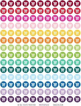 Monthly Planner Stickers Shopping Cart Stickers Planner Labels Compatible With Erin Condren Vertical Life Planner