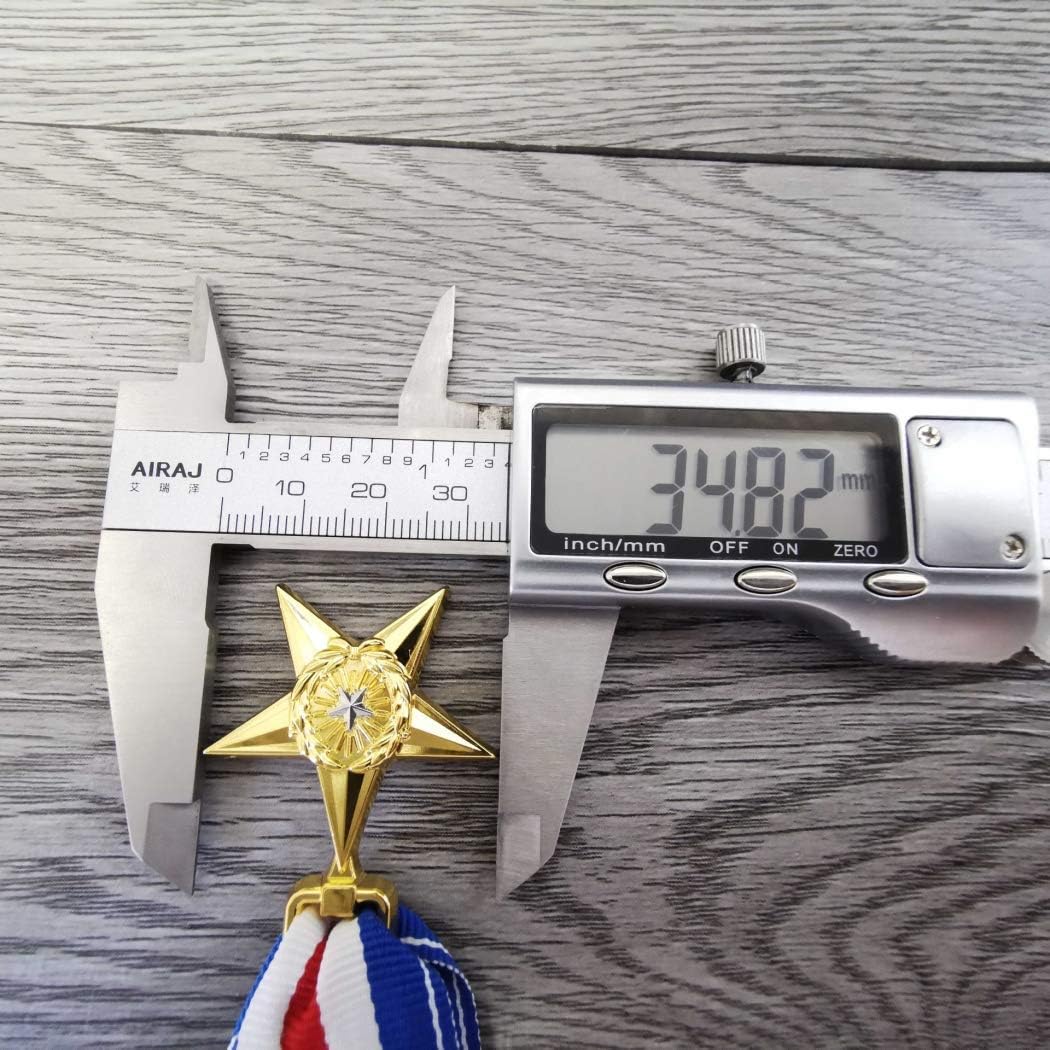 US Silver Star Military Medal Bronze Star Souvenir Badge-WW2 USA USSR Military Badge Medal Collection Order of The Patriotic War Award Copy, Gold