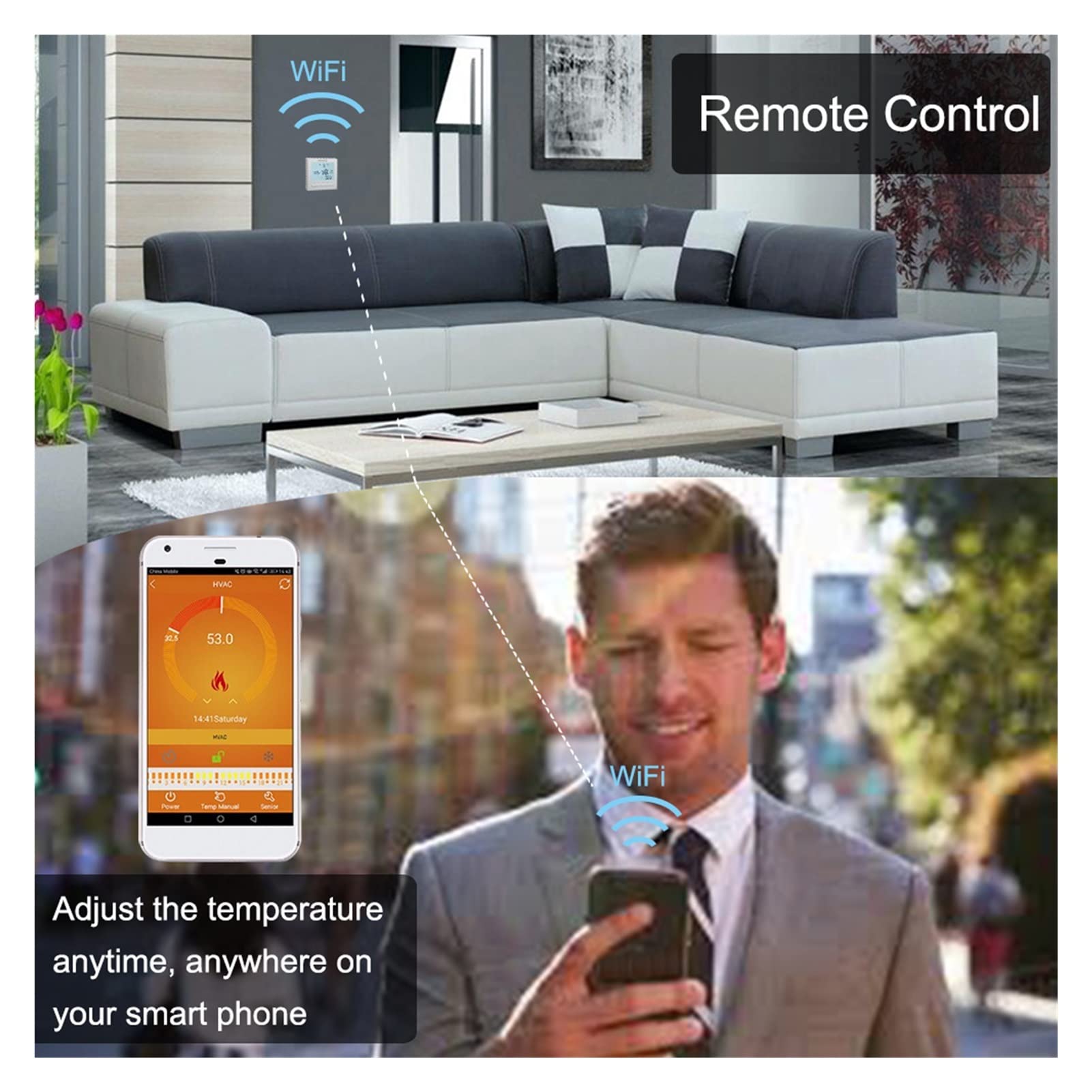 Czujnik termometru, Bot-313wifi. Termostat ogrzewania kotła gazowego Smart WIFI Regulator temperatury do pracy kotłów(Wit)