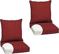 Vista 34 de Arden Selections Juego de cojines profundos para exteriores, 24 x 24 pulgadas, resistente al clima, a prueba de lluvia, resistente a la decoloración