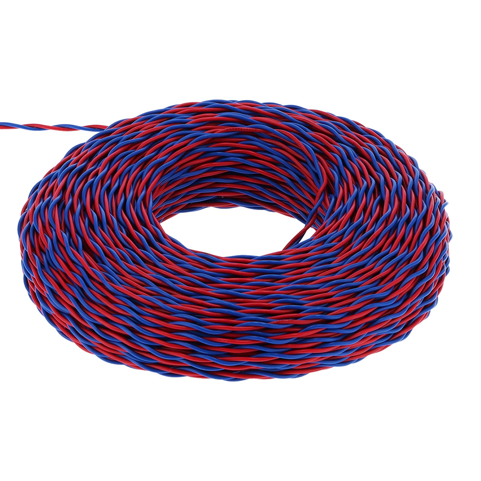 Ausla RVS 2 X 1 Przewód Elektryczny Kabel Izolowany Drut Miedziany 100 M 328,1 Stopy PVC Czerwony Niebieski 56 Gauge AC300V Elastyczny Przewód Przyłączeniowy do Małych Narzędzi Sprzęt AGD Okablowanie